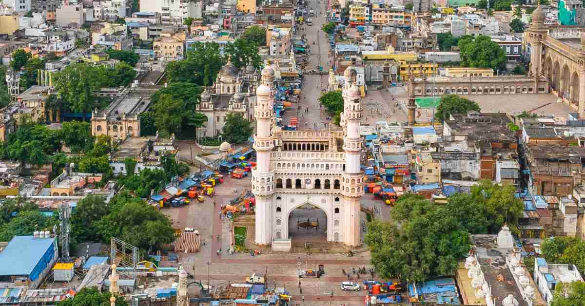 Charminar, Hyderabad - one of the famous historical monuments of Andhra pradesh