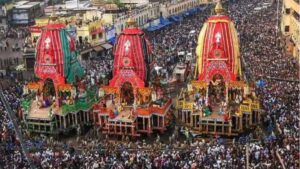 World famous Rath Yatra Pooja of historical temple Jagganath Puri.